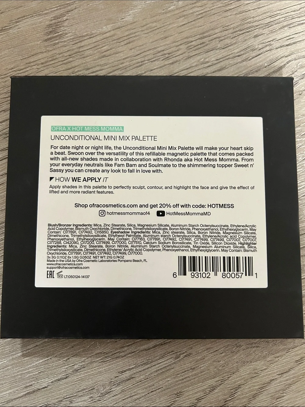 OFRA Mini Mix Eyeshadow & Face Palette - unconditional, mini mixed palette